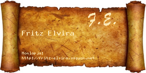 Fritz Elvira névjegykártya
